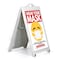 Azar Displays White Double-Sided Sidewalk A-Frame Sign w/Protective Lens 24"x36" 300244-WHT - alternate 2